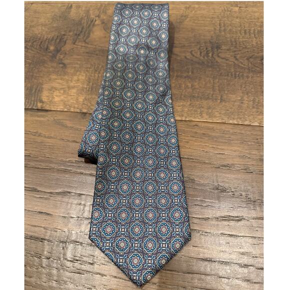 Guy Laroche Couture Paris All Silk Geometric Pointed Neck Ties Men's One Size - Picture 6 of 6